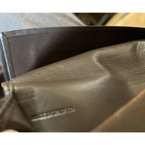 Vintage Loewe Brown Leather Long Bifold Wallet Card Holder - Picture 7 of 11